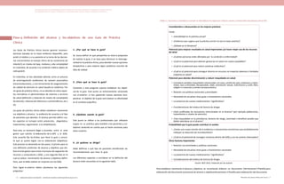 Actualización de la Guía Metodológica para la elaboración de Guías de Atención Integral en el Sistema General
de Seguridad Social en Salud Colombiano en sus componentes Guía de Práctica y Evaluación Económica,
Ministerio de Salud y Protección Social | 5958 FUNDACIÓN SANTA FE DE BOGOTÁ – CENTRO DE ESTUDIOS E INVESTIGACIÓN EN SALUD 2014
Paso 4. Definición del alcance y los objetivos de una Guía de Práctica
Clínica
Tabla 12. Factores a considerar cuando se identifican los aspectos clínicos claves y el borrador del alcance de la GPC.
Incertidumbre o desacuerdos en las mejores prácticas:
Existe:
•	 ¿Variabilidad en la práctica actual?
•	 ¿Evidencia que sugiera que la práctica común no sea la mejor práctica?
•	 ¿Debate en la literatura?
Potencial para mejorar resultados en salud importantes y/o hacer mejor uso de los recursos
de salud
•	 ¿Cuántas personas están afectadas por la condición o enfermedad?
•	 ¿Cuál es el potencial para obtener ganancias en salud con costos aceptables?
•	 ¿Cuál es el potencial para reducir prácticas inefectivas?
•	 ¿Cuál es el potencial para conseguir ahorros en recursos sin impactos adversos o limitados
impactos en salud?
Potencial para abordar discriminación y reducir inequidades en salud:
•	 Considerar posibles inequidades relacionadas con sexo, cambio de sexo, embarazo y mater-
nidad, raza y etnicidad, discapacidad, edad, orientación sexual, matrimonio y unión libre,
religión o creencias y estrato socioeconómico.
•	 Relación con políticas nacionales y prioridades
•	 Necesidad de actualizar otras guías o lineamientos nacionales
•	 La existencia de nuevos medicamentos “significativos”
•	 Consideraciones del estatus de licencia de drogas
•	 Están justificadas las exclusiones mencionadas en el alcance? (por ejemplo poblaciones,
tratamientos o niveles de atención)
•	 ¿Hay inequidades en la prevalencia, factores de riesgo, severidad o beneficio posible que
deben abordarse en el alcance?
Probabilidad que la guía pueda contribuir al cambio
•	 ¿Existe una nueva revisión de la evidencia o evaluaciones económicas que probablemente
indiquen la reducción de incertidumbres?
•	 ¿Cuál es el potencial de conseguir consenso dentro del GDG y con los actores interesados?
Otros factores importantes
•	 Relación con prioridades y políticas nacionales
•	 Necesidad de actualizar otras guías o lineamientos nacionales
•	 La existencia de nuevos medicamentos “significativos”
•	 Consideraciones del estatus de licencia de drogas
Fuente: NICE 2012, traducido por los autores
Para establecer claramente el alcance y objetivos se recomienda elaborar un documento (Herramienta 4 Plantilla para
elaboración del documento provisional de alcance y objetivosHerramienta 4 Plantilla para elaboración del documento
Las Guías de Práctica clínica buscan generar recomen-
daciones basadas en la mejor evidencia disponible, para
asistir al médico y a su paciente en la toma de las decisio-
nes concernientes al manejo clínico de las condiciones de
interés(1) en niveles de baja, mediana y alta complejidad
en Colombia, de acuerdo a la condición médica objeto de
cada guía(2).
En Colombia, se han abordado además como un proceso
de autorregulación profesional, de carácter prescriptivo
(recomendaciones), y una herramienta de aseguramiento
de calidad de atención en salud basada en evidencia. Por
ser guías de práctica clínica, no se abordan en estos aspec-
tos normativos ni administrativos de sistemas y servicios
de salud (definición y dotación de niveles de complejidad
de atención, sistemas de referencia y contrarrefencia, etc.)
(2).
Las guías de práctica clínica deben establecer claramente
sus objetivos y alcance, la audiencia de usuarios y el tipo
de pacientes que abordan. El alcance permite definir cua-
les aspectos se incluyen entre prevención, diagnóstico,
tratamientos, seguimiento o la rehabilitación.
Para esto, es necesario llegar a acuerdos entre el ente
gestor que solicita la elaboración de la GPC y el GDG.
Este acuerdo ﬁja los límites que tiene la guía y concre-
ta qué se quiere lograr con su elaboración (objetivos).
Este proceso se desarrolla en dos pasos. El primer paso es
una definición preliminar de alcance y objetivos que ela-
bora el ente gestor para iniciar el proceso de asignación de
recursos y convocatoria a GDG, y una segunda fase en la
cual se realiza concertación de alcance y objetivos defini-
tivos, que se debe realizar en conjunto con los GDG.
Para lograr lo anterior deben plantearse las siguientes
preguntas:
1. ¿Por qué se hace la guía?
Se busca definir en qué perspectiva se sitúa la propuesta
de realizar la guía, si se hace para disminuir la heteroge-
neidad en la práctica clínica, para abordar nuevas opciones
terapéuticas o para mejorar algún problema concreto de
falta de calidad
2. ¿Para qué se hace la guía?
Contestar a esta pregunta supone establecer los objeti-
vos de la guía. Este punto va estrechamente conectado
con el anterior: si han aparecido nuevas opciones tera-
péuticas el objetivo de la guía será evaluar su efectividad
en el contexto especíﬁco.
3. ¿Quiénes usarán la guía?
Este punto se reﬁere a los profesionales que utilizarán
la guía en su práctica, pero también a los pacientes y cui-
dadores teniendo en cuenta que se harán versiones para
estos usuarios.
4. ¿A quiénes se dirige?
Debe deﬁnirse a qué tipo de pacientes beneﬁciarán las
recomendaciones que hace la guía.
Los diferentes aspectos a considerar en la definición del
alcance están resumidos en la siguiente tabla.
 