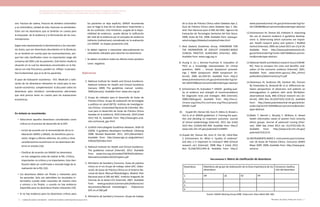 Actualización de la Guía Metodológica para la elaboración de Guías de Atención Integral en el Sistema General
de Seguridad Social en Salud Colombiano en sus componentes Guía de Práctica y Evaluación Económica,
Ministerio de Salud y Protección Social | 7372 FUNDACIÓN SANTA FE DE BOGOTÁ – CENTRO DE ESTUDIOS E INVESTIGACIÓN EN SALUD 2014
son: fractura de cadera, fractura de vértebra sintomática
y no sintomática, calidad de vida, fracturas no vertebrales.
Estos son los desenlaces que se tendrían en cuenta para
la búsqueda de la evidencia y la formulación de las reco-
mendaciones.
Según esta representación la densitometría y los marcado-
res óseos, que son desenlaces abundantes en la literatura,
no se tendrían en cuenta para las recomendaciones, por-
que han sido clasificados como no importantes luego del
consenso del GDG y de los pacientes. Este hecho resalta la
situación en la cual los desenlaces encontrados en la lite-
ratura con más frecuencia, pueden no reflejar la perspec-
tiva fundamental, que es la de los pacientes.
El paso de Evaluación económica - EE5. Medición y valo-
ración de los desenlaces relevantes en salud para la eva-
luación económica complementará la discusión sobre los
desenlaces para introducir consideraciones adicionales
que será preciso tener en cuenta para las evaluaciones
económicas.
En síntesis se recomienda:
•	 Seleccionar aquellos desenlaces considerados como
críticos en el proceso de desarrollo de la GPC.
-	Incluir de acuerdo con la recomendación de la co-
laboración AGREE y GRADE, los beneficios para la
salud, riesgos y efectos adversos, los costos y otras
consideraciones económicas en los desenlaces del
tema en estudio (16).
-	Clasificar de acuerdo con GRADE los desenlaces
en tres categorías antes de realizar la RSL: Críticos,
importantes no críticos y no importantes. Esta clasi-
ficación debe ser confirmada o revisada luego de la
realización de la RSL (10).
•	 Los desenlaces deben ser finales y relevantes para
los pacientes. Solo son admisibles los resultados in-
termedios cuando estén asociados de manera clara
y unívoca a los finales, o cuando no hay evidencia
disponible para los desenlaces finales relevantes (10).
•	 Si no hay evidencia para los desenlaces críticos para
de la Guía de Práctica Clínica sobre Diabetes tipo 2.
Guía de Práctica Clínica sobre Diabetes tipo 2. Ma-
drid: Plan Nacional para el SNS del MSC. Agencia de
Evaluación de Tecnologías Sanitarias del País Vasco;
2008. Guías de Prá. 2008; Available from: www.gui-
salud.es/egpc/diabetes/completa/index.html
7. 	New Zealand Guidelines Group. HANDBOOK FOR
THE PREPARATION OF EXPLICIT EVIDENCE-BASED
CLINICAL PRACTICE GUIDELINES [Internet]. 2001.
Available from: www.nzgg.org.nz
8. 	Huang X, Lin J, Demner-Fushman D. Evaluation of
PICO as a knowledge representation for clinical
questions. AMIA ... Annual Symposium proceed-
ings / AMIA Symposium. AMIA Symposium [In-
ternet]. 2006 Jan;359–63. Available from: http://
www.pubmedcentral.nih.gov/articlerender.fcgi?ar-
tid=1839740&tool=pmcentrez&rendertype=abstract
9. 	Schünemann HJ, Evaluation T. GRADE : grading qual-
ity of evidence and strength of recommendations
for diagnostic tests and strategies. BMJ [Internet].
2008;336(August). Available from: http://hiv.co-
chrane.org/sites/hiv.cochrane.org/files/uploads/
GRADE.4.pdf
10. 	 Guyatt GH, Oxman AD, Kunz R, Atkins D, Brozek J,
Vist G, et al. GRADE guidelines: 2. Framing the ques-
tion and deciding on important outcomes. Journal
of clinical epidemiology [Internet]. 2011 Apr [cited
2012 Nov 1];64(4):395–400. Available from: http://
www.ncbi.nlm.nih.gov/pubmed/21194891
11.Guyatt GH, Oxman AD, Kunz R, Vist GE, Falck-Ytter
Y, Schünemann HJ. What is “quality of evidence”
and why is it important to clinicians? BMJ (Clinical
research ed.) [Internet]. 2008 May 3 [cited 2012
Nov 5];336(7651):995–8. Available from: http://
los pacientes se deja explícito, GRADE recomienda
que se haga la lista de los desenlaces importantes y
de los sustitutos. Esta limitación, surgida de la dispo-
nibilidad de evidencia, puede afectar la calificación
del nivel de la evidencia por el concepto de evidencia
indirecta (indirectness) considerado en la evaluación
con GRADE en etapas posteriores (10).
•	 Se deben registrar e interpretar adecuadamente los
indicadores utilizados para describir los desenlaces.
•	 Se deben considerar todos los efectos tanto positivos
como negativos.
Referencias
1. 	National Institute for Health and Clinical Excellence.
National Institute for Health and Clinical Excellence
(January 2009) The guidelines manual. London.
2009;(January). Available from: www.nice.org.uk
2. 	Grupo de métodos para el desarrollo de Guías de
Práctica Clínica. Grupo de evaluación de tecnologías
y políticas en salud (GETS). Instituto de Investigacio-
nes Clínicas. Universidad Nacional de Colombia. Ma-
nual para el desarrollo de Guías de Práctica Clínica
basadas en la evidencia. 2010 [Internet]. 2010 [cited
2013 Feb 2]. Available from: http://www.gets.unal.
edu.co/manual_gpc.html
3. 	Scottish Intercollegiate Guidelines Network. SIGN 50
(SIGN). A guideline developers handbook. Edinburg
2008. Revised November 2011. 2011;(November).
Available from: http://www.sign.ac.uk/guidelines/
fulltext/50/index.html
4. 	National Institute for Health and Clinical Excellence.
The guidelines manual [Internet]. 2012. Available
from: www.nice.org.uk/media/C99/9A/Guidelines-
ManualConsultation2012Chapters.pdf
5. 	Ministerio de Sanidad y Consumo. Guías de práctica
clínica en el sns Grupo de trabajo sobre GPC. Elabo-
ración de Guías de Práctica Clínica en el Sistema Na-
cional de Salud. Manual Metodológico. Madrid: Plan
Nacional para el SNS del MSC. Instituto Aragonés de
Ciencias de la Salud-I+CS [Internet]. 2007. Available
from: www.guiasalud.es/emanuales/elaboracion/
documentos/Manual metodologico - Elaboracion
GPC en el SNS.pdf
6. 	Ministerio de Sanidad y Consumo. Grupo de trabajo
www.pubmedcentral.nih.gov/articlerender.fcgi?ar-
tid=2364804&tool=pmcentrez&rendertype=abstract
12.Schünemann HJ, Oxman AD, Fretheim A. Improving
the use of research evidence in guideline develop-
ment: 6. Determining which outcomes are import-
ant. Health research policy and systems / BioMed
Central [Internet]. 2006 Jan [cited 2013 Jan 21];4:18.
Available from: http://www.pubmedcentral.nih.
gov/articlerender.fcgi?artid=1687184&tool=pmcen-
trez&rendertype=abstract
13.National Health and Medical research Council (NHM-
RC). How to compare the costs and benefits: eval-
uation of the economic evidence [Internet]. 2001.
Available from: www.nhmrc.gov.au/_files_nhmrc/
publications/attachments/cp73.pdf
14.Devereaux PJ, Anderson DR, Gardner MJ, Putnam
W, Flowerdew GJ, Brownell BF, et al. Differences be-
tween perspectives of physicians and patients on
anticoagulation in patients with atrial fibrillation:
observational study. BMJ (Clinical research ed.) [In-
ternet]. 2001 Nov 24;323(7323):1218–22. Available
from: http://www.pubmedcentral.nih.gov/articler-
ender.fcgi?artid=59994&tool=pmcentrez&render-
type=abstract
15.Watts T, Merrell J, Murphy F, Williams A. Breast
health information needs of women from minority
ethnic groups. Journal of advanced nursing [Inter-
net]. 2004 Sep [cited 2013 Jan 21];47(5):526–35.
Available from: http://www.ncbi.nlm.nih.gov/
pubmed/15312115
16.INSTRUMENTO AGREE II. Instrumento para la Evalua-
ción de Guías de Práctica Clínica. Consorcio AGREE
Mayo 2009. 2009; Available from: http://www.guia-
salud.es
Herramienta 5. Matriz de clasificación de desenlaces
Desenlaces Miembros del grupo de elaboración de la Guía importancia de los
desenlaces
Consenso clasifica-
ción del desenlace
1. AR LG KZ HY
2.
3.
4
Fuente: GRADE Working Group 2008, Traducción: Klaus Mieth MD, MSc.
 