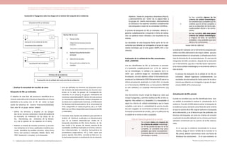 Actualización de la Guía Metodológica para la elaboración de Guías de Atención Integral en el Sistema General
de Seguridad Social en Salud Colombiano en sus componentes Guía de Práctica y Evaluación Económica,
Ministerio de Salud y Protección Social | 9190 FUNDACIÓN SANTA FE DE BOGOTÁ – CENTRO DE ESTUDIOS E INVESTIGACIÓN EN SALUD 2014
Ilustración 6 Flujograma sobre las etapas de la revision del conjunto de la evidencia objetivos . listado de preguntas y desenlaces (Paso 6),
y adicionalmente  por  medio  de  la  página Web  a
los grupos de  interés mencionados. Adicionalmente
se solicitara a los expertos temáticos complementar
esta búsqueda a través de las sociedades científicas.
El proceso de búsqueda de RSL ya realizadas deberá re-
gistrarse cuidadosamente, incluyendo la fecha de realiza-
ción, las palabras claves utilizadas y los resultados de las
mismas.
Los resultados de esta búsqueda harán parte de los do-
cumentos que deberán ser entregados al grupo de segui-
miento nombrado por el ente gestor (MSPS, IETS y Col-
ciencias)
Evaluación de la calidad de las RSL encontradas.
SIGN y AMSTAR.
Una vez identificadas las RSL ya existentes se procede-
rá a evaluarlas cuidadosamente con  el ﬁn de  determi-
nar  la  metodología,  la  calidad, y los  aspectos  de la  re-
visión  que  pudieron sesgar los  resultados (6)(7)(8)(9).  
Se propone, con este objetivo, utilizar la herramienta pro-
puesta por la colaboración SIGN (Herramienta 8) que en su
última actualización, publicada en el año 2013, es basada
en la Herramienta AMSTAR (11). La Herramienta AMSTAR
ha sido validada y es aceptada internacionalmente (12)
(13).
Esta herramienta resulta simple de diligenciar, dado que
incluye 9 preguntas, y permite clasificar las RSL en tres ca-
tegorías: Alta calidad (++), Aceptable (+) o inaceptable (-)
según los criterios de calidad metodológica que se hayan
cumplido, y por tanto la probabilidad de que los resulta-
dos sean sesgados. Se recomienda considerar utilizar la in-
formación proveniente de una RSL, solo si la calificación de
la calidad de la misma es alta o aceptable.
Tabla 26 Valoración general de un estudio
++
Se cumplen todos o la mayoría de
los criterios de calidad metodológi-
ca. En los puntos en que no se ha
cumplido, se considera muy poco
probable que dicho incumplimien-
to pueda afectar a las conclusiones
del estudio o revisión
1.	Evaluar la necesidad de una RSL de novo
Búsqueda de RSL ya realizadas
El  objetivo  de  esta  fase  del  proceso es  identiﬁcar las re-
visiones sistemáticas de la literatura disponibles en el tema
(existentes y en curso), con  el  ﬁn  de  evitar  la dupli-
cación de esfuerzos de  manera innecesaria(3)(4)(5)(6).
Para  este  ﬁn  el  grupo  revisor  deberá:
•	 Deﬁnir  los  términos  a  emplear  en  las  búsque-
das  de los  recursos  existentes a  través del análisis de
los manuales  de  indexación  de  las  bases  de  da-
tos  electrónicas, las  revisiones de la literatu-
ra  y  de  la  opinión  de  los  expertos  en  el  tema.
•	 Realizar un listado de estudios primarios y secunda-
rios  relevantes  en  el  tema,  publicados  einéditos,bus-
cando  identiﬁcar los posibles términos  libres (Entry
Terms, text  words) e  indexados  (MeSH,  DeCS,  EM-
TREE  Keywords)  a emplear  en la búsqueda.
•	 Una vez definidos los términos de búsqueda consul-
tar  las  bases  de  datos electrónicas, los  recursos  exis-
tentes  en  la  web,  los  grupos  de  investigación do-
minantes  en  el  campo y  los  grupos  realizadores de
revisiones sistemáticas(6)(7). Dentro de este proceso
se recomienda especialmente realizar búsquedas en
las bases de la colaboración Cochrane, el CDR (Centre
for Reviews and Dissemination) de la Universidad de
York ( disponible en www.crd.york.ac.uk) y en PUB-
MED con los filtros disponibles para búsqueda de RSL
y metanálisis.
•	 Consultar otras fuentes de evidencia para permitir el
análisis  de  literatura  publicada o no (literatura gris)
que  no  se  hubiera  detectado por  medio  de  la
búsqueda sistemática de RSL. Como fuentes  se  de-
ben  incluir a  los  grupos  de  interés, eventos de las
sociedades científicas implicadas en el tema, naciona-
les e internacionales,  la  industria  farmacéutica, los
proveedores, aseguradores,  IPS  y  todo  aquel  que
quiera  aportar. Para dicha  consulta se hará una  so-
licitud verbal durante la socialización de los alcances,
+
Se han cumplido algunos de los
criterios de calidad metodológica.
Se considera poco probable que los
criterios que no se han cumplido o
que no se describen de forma ade-
cuada puedan afectar a las conclu-
siones.
-
Se han cumplido sólo unos pocos
criterios de calidad metodológica,
o ninguno de ellos. Se considera
probable o muy probable que esto
afecte a las conclusiones.
Fuente: SIGN 50, 2008 (10)
La evaluación realizada con la herramienta propuesta per-
mitirá a los GDG seleccionar la de mayor calidad, que pos-
teriormente deberá ser actualizada, y utilizada para el pro-
ceso de formulación de recomendaciones. En caso que los
integrantes de GDG consideren, después de la evaluación
con la Herramienta, que dos o más RSL tienen exactamen-
te la misma calidad metodológica se recomienda utilizar la
más reciente.
El proceso de evaluación de la calidad de las RSL en-
contradas deberá registrarse cuidadosamente. Los
resultados de esta evaluación harán parte de los docu-
mentos que deberán ser entregados al grupo de segui-
miento (MSPS, IETS y Colciencias)
Actualización de RSL previas
Cuando se considere que una RSL identificada tiene bue-
na calidad, se procederá a realizar la actualización de la
evidencia. Para ello el GDG deberá realizar la búsqueda de
la evidencia nueva, tomando como fecha de corte la fecha
en que los autores de la RSL original realizaron la búsqueda
de la información, y no la fecha en que fue publicada. Los
términos de búsqueda, así como los criterios de inclusión
y exclusión de estudios deberán ser los mismos que fueron
utilizados inicialmente por los autores de la RSL seleccio-
nada.
En el caso que la evidencia encontrada en la actua-
lización, tenga el mismo sentido de la incluida en la
RSL previa, deberá mencionarse como una forma de
fortalecer las conclusiones . En el caso contrario, es
 