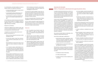 Actualización de la Guía Metodológica para la elaboración de Guías de Atención Integral en el Sistema General
de Seguridad Social en Salud Colombiano en sus componentes Guía de Práctica y Evaluación Económica,
Ministerio de Salud y Protección Social | 171170 FUNDACIÓN SANTA FE DE BOGOTÁ – CENTRO DE ESTUDIOS E INVESTIGACIÓN EN SALUD 2014
las recomendaciones, priorizando aquellas en las que se
anticipe cumplan con las siguientes características:
•	 La nueva recomendación impacta el manejo usual en
un ambiente de trabajo típico.
•	 La recomendación propone conductas que no son
convencionales para los clínicos o los pacientes.
•	 La recomendación es la base de los indicadores con
los que va a ser evaluada la implementación de la
guía.
Los comentarios que se deriven del proceso de evaluación
por pares externos deberán ser entregados al grupo de
seguimiento, quienes a su vez se encargaran de hacerlos
llegar al GDG, para ser analizados.
Respuesta a los comentarios:
El GDG está en obligación de dar respuesta a todos y cada
uno de los comentarios generados por los pares externos
en la evaluación de la versión final de la GPC.
La respuesta a los comentarios debe cumplir con las si-
guientes recomendaciones. (1)
-	 Debe ser claro que cada punto ha sido visto y ha sido
entendido por el GDG.
-	 Si se han hecho cambios a la guía como consecuen-
cia del comentario esto debe quedar claro en la res-
pzuesta.
-	 Debe especificarse en qué punto de la guía y en que
versión de la misma se evidencian los cambios reali-
zados.
-	 Si no se realizaron cambios, también debería ser cla-
ro las razones para ello. Dicha respuesta deberá ser
sustentada ante el grupo de seguimiento conformado
por representantes de los distintos estamentos del
ente gestor.
Dado que pueden surgir diferencias que no se resuel-
van directamente en una conciliación entre el GDG y
el grupo de seguimiento, y que los ajustes solicitados
en ese caso no deberían menoscabar la autonomía
técnica e independencia editorial del GDG, se plantea
Un objetivo fundamental del desarrollo de una GPC es ha-
cer que las recomendaciones planteadas, sean accesibles
a todos los grupos de interés interesados, y en especial a
los usuarios diana de la misma. Lo anterior supone utilizar
distintas versiones y formatos dependiendo de las caracte-
rísticas de cada uno de ellos.
Así pues, existe el reporte metodológico de una GPC, que
presenta el proceso metodológico y los resultados de la
GPC de forma muy detallada, que será de interés en espe-
cial para el ente gestor, los evaluadores metodológicos de
la GPC y otros grupos desarrolladores. (Ver capítulo redac-
ción de la GPC). Adicionalmente varios documentos resu-
midos, con características particulares dependiendo de las
especificidades de los usuarios o interesados en el conte-
nido de la GPC (guía para uso por parte de profesionales
de la salud y documento de información para pacientes,
familiares o cuidadores).
Estas versiones resumidas deben ser presentadas y dise-
minadas por el GDG de diversas formas (1).
Como mínimo se debe lograr su publicación en:
1.	Revista profesional (médica o paramédica), o publi-
caciones de asociaciones profesionales. Para esto
el ente gestor deberá acompañar el proceso para
facilitar la autorización de la de publicación.
2.	La página web que con esta intención diseñe o pon-
ga a disposición el Ente Gestor.
Adicionalmente es altamente deseable que el ente gestor,
apoyado cuando sea posible por el grupo de comunicacio-
nes de la guía, disemine los resultados a través de diferen-
tes medios:
1.	En boletines de noticias institucionales.
2.	En medios de difusión popular.
3.	En páginas de Internet, en forma completa y en for-
ma resumida.
dirimir las diferencias convocando un panel de exper-
tos, que permita llegar a conclusiones mediante una
metodología de consenso formal.
Un resumen de los ajustes realizados a la guía como con-
secuencia de la evaluación externa de la versión final de la
GPC debe incorporarse a la publicación final de la guía y
debe estar disponible a través de la página electrónica del
ente gestor al finalizar el proceso.
Para ello se recomienda utilizar la Herramienta 15 Matriz
de agregación y calificación de opiniones por el GDG
Una vez se hayan incorporado los ajustes derivados de la
evaluación por pares externos a la versión definitiva de la
GPC, los documentos en cada una de sus versiones, están
listos para ser llevados al proceso editorial.
Referencias
1.	 NICE. The guidelines manual [Internet]. London: Na-
tional Institute for Health and Clinical Excellence;
2012. p. 212. Available from: http://publications.nice.
org.uk/pmg6
2.	 AGREE Next Steps Consortium (2009). El Instrumento
AGREE II Versión electrónica. Consultado «11,Enero,
2013», de http://www.agreetrust.org; Versión en es-
pañol: http://www.guiasalud.es; 2009;
3.	 Shiffman RN, Dixon J, Brandt C, Essaihi A, Hsiao A, Mi-
chel G, et al. BMC Medical Informatics and The Guide-
Line Implementability Appraisal ( GLIA ): development
of an instrument to identify obstacles to guideline im-
plementation. 2005;8:1–8.
4.	En formatos digitales, idealmente disponibles a tra-
vés de diferentes medios electrónicos (PC, disposi-
tivos móviles como tabletas, teléfonos inteligentes,
etc.).
5.	Publicaciones comerciales y documentos de la in-
dustria. (Garantizando que se presente de manera
completa y que corresponda exactamente con las
recomendaciones finales de la GPC).
El proceso final de diseminación de la GPC, está más allá
del alcance del grupo desarrollador. Se recomienda para
facilitar este proceso que el ente gestor publicite la dis-
ponibilidad de este material, para lo cual resulta recomen-
dable (2):
1. Contactar a profesores y estudiantes de pre y post-
grado.
2. Efectuar publicidad a través de publicaciones comer-
ciales y profesionales, asociaciones, grupos de con-
sumidores e instituciones (hospitales, servicios de
salud, universidades, colegios).
3. Encargar a autoridades reconocidas en el área la pro-
moción de las GPC en los medios de comunicación.
4. Promover discusiones y conferencias en eventos cien-
tíficos y académicos.
El uso de varias estrategias, no solo de formas de presen-
tación, sino de métodos de difusión, puede asegurar una
cobertura mayor. Sin embargo, la simple diseminación no
asegura una adecuada incorporación de las recomenda-
ciones en la práctica (3). Para esto es necesario organizar
un conjunto de actividades que permitan establecer y po-
ner en funcionamiento las estrategias óptimas para que
las recomendaciones generadas por la GPC sean aplicadas
con éxito, en un escenario real (4)(5)(6). Las herramientas
propuestas en el paso 13 (Elementos para la Implementa-
ción de una GPC. Barreras y facilitadores) son piezas fun-
damentales y sirven como punto de partida de este pro-
ceso (7), sin embargo la implementación de la GPC será
responsabilidad del ente gestor.
PROCESO DE DIFUSIÓN
PASO 17. Presentación y diseminación de la guía de práctica clínica
 