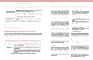Actualización de la Guía Metodológica para la elaboración de Guías de Atención Integral en el Sistema General
de Seguridad Social en Salud Colombiano en sus componentes Guía de Práctica y Evaluación Económica,
Ministerio de Salud y Protección Social | 185184 FUNDACIÓN SANTA FE DE BOGOTÁ – CENTRO DE ESTUDIOS E INVESTIGACIÓN EN SALUD 2014
6.	 Construcción del documento
de información para pacientes
Comunicación: Se llama comunicación a la estrategia de participación en la que se
transmite a los pacientes el contenido de la GPC por medio de un documento espe-
cialmente desarrollado para ellos.
Participación: Aportes de pacientes como miembros del grupo desarrollador en la
formulación, construcción y revisión de dichos documentos.
Consulta: A. Investigación: grupos focales, encuestas, métodos de consenso sobre
la información relevante que debe ser incluida y claridad en la información (lengua-
je, forma, ordenamiento).
B. Socialización (abierta o dirigida) del documento preliminar.
7.	 Formulación de indicadores e
implementación
Participación: Aportes de pacientes como miembros del grupo desarrollador en la
definición del subgrupo de recomendaciones a partir de las cuales se diseñan los
indicadores.
*Las estrategias reportadas para la participación de pacientes en cada uno de los pasos son las más frecuentes y están dentro de la
metodología básica; sin embargo la utilización de estas u otras estrategias será decisión del GDG según la circunstancia particular de
cada GPC.
Se recomienda a los GDG que diligencien la Herramienta 1: Formato de reporte de participación de pacientes en el desarro-
llo de la GPC para reportar y describir los momentos y estrategias utilizadas para la participación de pacientes e incorpora-
ción de sus perspectivas durante en desarrollo de la GPC.
2. ESTRATEGIAS DE PARTICIPACIÓN DE PACIENTES DURANTE EL DESARROLLO DE UNA GPC
Los métodos utilizados por las diferentes organizaciones desarrolladoras de guías a nivel nacional e internacional pueden
agruparse en tres estrategias generales para la participación e incorporación de las perspectivas de los pacientes durante
el desarrollo de una GPC (8): Consulta, Participación y Comunicación. Cada una de estas estrategias se encuentra descrita
en la tabla 1.
Tabla 49. Estrategias para la participación de pacientes durante el desarrollo de GPC
Estrategia Descripción
Consulta
Proceso de obtención de puntos de vista y perspectivas de los pacientes con el fin
de informar los procesos de desarrollo e implementación de GPC. Incluye la consulta
sobre documentos preliminares durante el desarrollo de la guía y productos e investi-
gación formal (cualitativa, RSL) para la identificación y/o validación de las preferencias
y puntos de vista de los pacientes.
Participación
Involucra el intercambio de información entre el GDG y los pacientes quienes partici-
pan como miembros del equipo y contribuyen de diferentes maneras durante todo el
desarrollo de la GPC.
Comunicación
Se refiere a los procesos de comunicación de la información de la GPC a los pacientes
con el fin de apoyar la toma de decisiones individuales respecto al cuidado de la salud.
Dentro de esta estrategia se encuentra la producción de documentos de información
para pacientes.
Fuente: traducido de G-I-N PUBLIC Toolkit : Patient and Public Involvement in Guidelines (8)
No existe evidencia ni información que sugiera la superiori-
dad de ninguna estrategia sobre las demás para lograr una
incorporación efectiva de las perspectivas de los pacientes
durante el desarrollo de guías (6)(10)(8); sin embargo, al-
gunas experiencias sugieren que para evitar la incorpora-
ción de perspectivas singulares se deben realizar esfuerzos
por recoger puntos de vista de diversas fuentes y grupos
de pacientes utilizando más de una estrategia de participa-
ción e incorporando dichos puntos de vista en más de un
momento durante el desarrollo de la guía ((3), (2).
Se recomienda a los grupos desarrolladores la combina-
ción de estrategias de participación de pacientes e incor-
poración de perspectivas. La selección de la(s) estrategia(s)
que serán implementadas dependerá de la condición de
interés y el método que sea considerado más apropiado
según el tipo de pacientes, y la factibilidad de implemen-
tación teniendo en cuenta la experiencia de los grupos, la
disponibilidad de personal entrenado y de recursos.
Los elementos y descripciones presentados en la siguiente
sección se basan de manera general en el manual de GIN
(8)que hace una recopilación reciente de los métodos uti-
lizados por las diferentes organizaciones internacionales y
contiene información detallada para la implementación de
dichas estrategias; sin embargo, algunos de los contenidos
y recomendaciones han sido modificados o complementa-
dos con información adicional y consideraciones relevan-
tes para los grupos desarrolladores de guías en el contexto
Nacional. Para obtener información más detallada respec-
to a cada una de las estrategias descritas se recomienda
la consulta directa de dicho manual disponible en http://
www.g-i-n.net/activities/gin-public/toolkit.
2.1 CONSULTA
Se ha denominado consulta al proceso de recopilación de
puntos de vista y perspectivas de los pacientes con el fin
de informar los procesos de desarrollo e implementación
de guías de práctica clínica (2). Se realiza generalmente a
través de la obtención de retroalimentación de los docu-
mentos que son producidos durante del desarrollo de la
guía con el fin de incorporar dichas perspectivas dentro de
sus contenidos; la consulta con los pacientes podría con-
tribuir de diversas maneras durante el desarrollo de guías
de práctica clínica:
-	 Facilita que los elementos relevantes para los pacien-
tes y para el público sean tenidos en cuenta desde el
inicio del desarrollo de la guía y sean incluidos en los
productos finales.
-	 Provee una visión más amplia de los puntos de vista
y preferencias, comparada a la provista únicamente
por los pacientes que forman parte de los grupos de-
sarrolladores.
-	 Contribuye a la comprensión y aceptabilidad de las
guías en el contexto local.
-	 Provee elementos que permiten mejorar la redacción
y presentación de la guía asegurando respeto por los
pacientes.
-	 Promueve que los contenidos de la guía sean rele-
vantes y aceptables para los pacientes, incluidos los
grupos vulnerables.
-	 Facilita el aval y apoyo de la guía por parte de los pa-
cientes, apoyando de la misma manera la adopción y
diseminación de las recomendaciones.
-	 Refuerza la legitimidad del proceso y de los productos
desde la perspectiva de los pacientes.
2.1.1. Métodos de consulta
A pesar de que el proceso de consulta se realiza general-
mente por medio de la obtención de retroalimentación de
los productos de la guía con el fin de incorporar las pers-
pectivas de los pacientes dentro de sus contenidos, existen
modalidades adicionales para la realización de esta estra-
tegia:
A.	Consulta de documentos preliminares durante el de-
sarrollo de una guía:
Este tipo de consultas pueden ser abiertas al público (por
ejemplo mediante reuniones de socialización abiertas, pu-
blicación de los documentos en páginas web, carteleras
en IPS) o dirigidas a grupos de pacientes relevantes con in-
terés particular en la participación (envío de documentos
para revisión, evaluación externa de documentos prelimi-
nares o invitaciones directas a las reuniones de socializa-
ción). La selección entre los métodos de consulta abierta
o dirigida o la utilización de una combinación entre las dos
modalidades dependerá del criterio del grupo desarrolla-
dor y de la existencia de organizaciones o grupos relacio-
nados con la condici]ón de interés en la GPC.
 