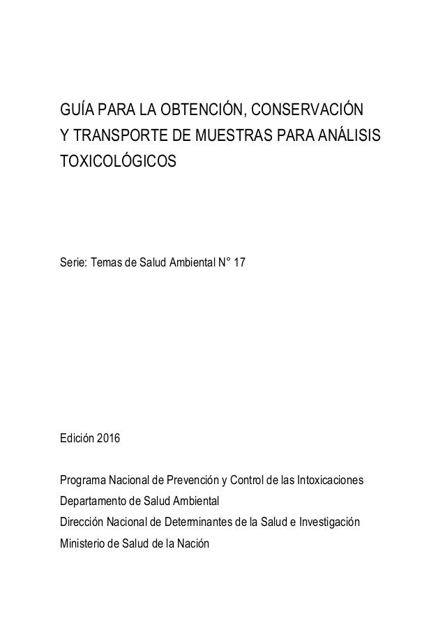 Guía para la Obtención, Conservación y Transporte de Guía para la Obtención, Conservación y Transporte de