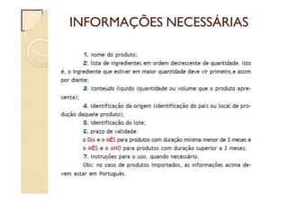 INFORMAÇÕES NECESSÁRIAS
 