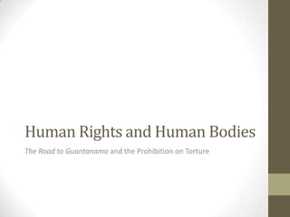 Human Rights and Human Bodies
The Road to Guantanamo and the Prohibition on Torture
 