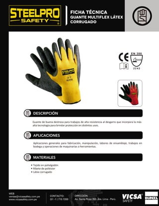 guantes de látex especificaciones técnicas