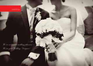 Weddings




We are not just a wedding planner;
We are your Wedding Designer!
 