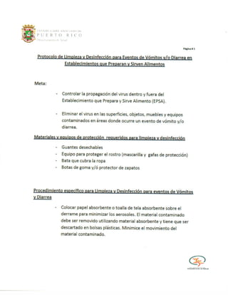 Guía Para Atender Brotes de Gastroenteritis
