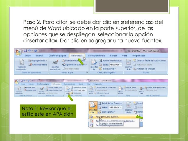 Resultado de imagen para paso a paso referenciar formato apa