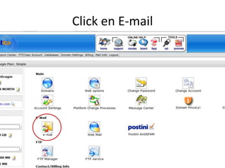 Click en E-mail
 