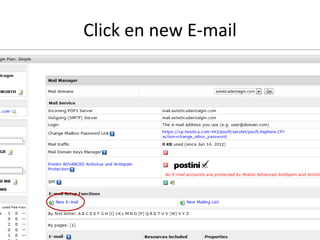 Click en new E-mail
 