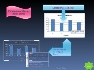 INDICE Vanessa Villacis Seleccionar las barras 