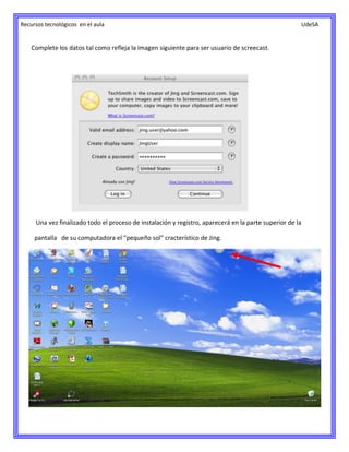 Jing Program Guía para descargar y utilizar el programa jing | PDF