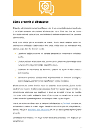 Guía para docentes y centros educativos para prevenir y evitar el ...
