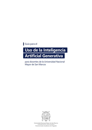 Guía para el uso de la Inteligencia Artificial generativa para docentes ...