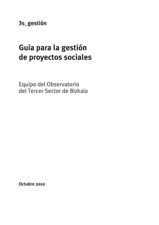Guía para la gestión de proyectos sociales | PDF