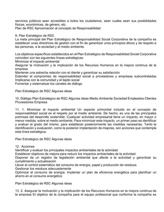 Plan De Rsc Guía para preparar un plan de responsabilidad social corporativa | PDF