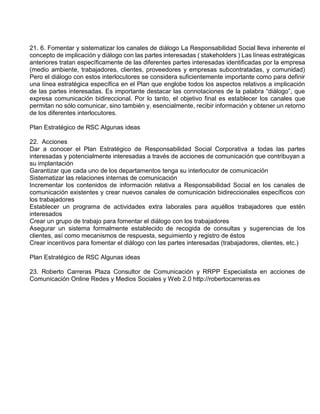 Plan De Rsc Guía para preparar un plan de responsabilidad social corporativa | PDF
