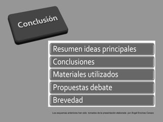 Los esquemas anteriores han sido  tomados de la presentación elaborada  por Ángel Encinas Carazo 
