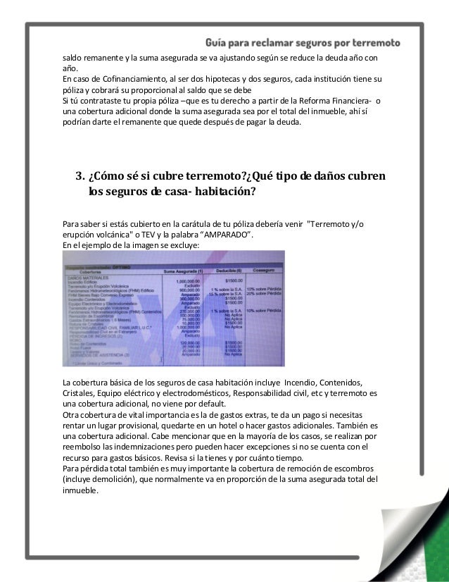 Guía para reclamar seguros por terremoto 2017.09.22