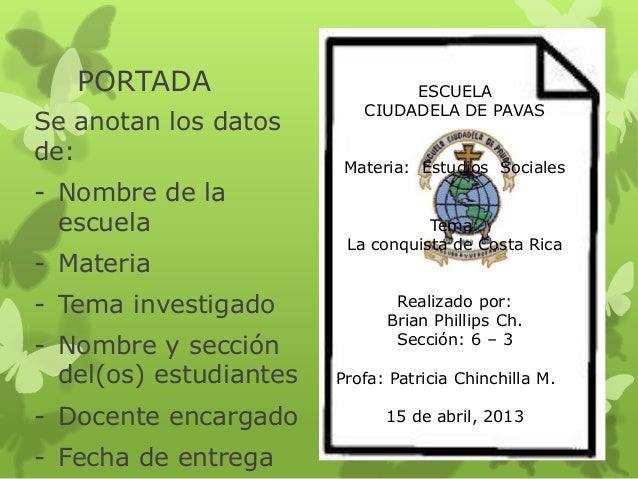 Guía para un trabajo escrito en la escuela