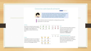 19. Explicar los cuatro tipo de animación que se utilizan en Power Point
 