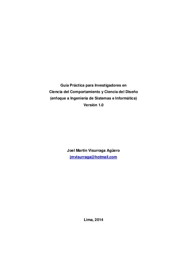 Guia Practica Para Investigadores En Ciencia Del Comportamiento Y Ci