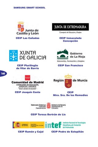 SAMSUNG SMART SCHOOL
168
CEIP Plurilingüe
de Vilar de Barrio
CEIP Joaquín Costa
CEIP Teresa Bertrán de Lis
CEIP San Francisco
CEIP
Ntra. Sra. De los Remedios
CEIP Las Cañadas CEIP Inmaculada
Concepción
CEIP Pedro de EstopiñánCEIP Ramón y Cajal
 