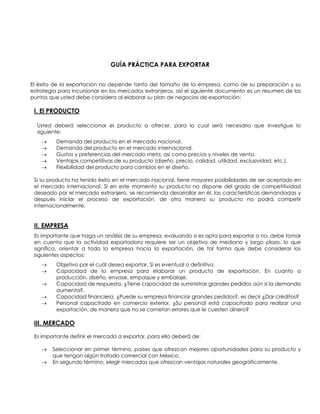 Guía práctica para exportar