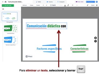 Para eliminar un texto, seleccionar y borrar
 