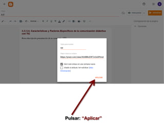 Pulsar: “Aplicar”
 