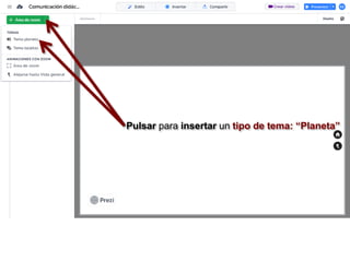 Pulsar para insertar un tipo de tema: “Planeta”
 