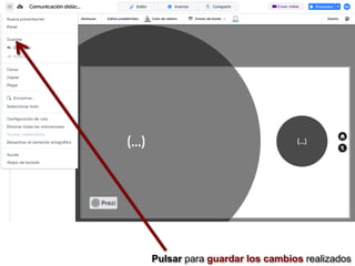 Pulsar para guardar los cambios realizados
 