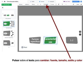 Pulsar sobre el texto para cambiar: fuente, tamaño, estilo y color
 
