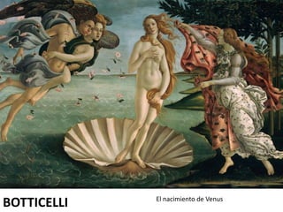 El nacimiento de Venus
BOTTICELLI
 