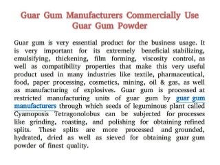 Guar Gum Manufacturers | International Polymerics Inc.