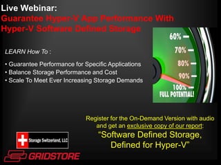 Live Webinar:
Guarantee Hyper-V App Performance With
Hyper-V Software Defined Storage
LEARN How To :
• Guarantee Performance for Specific Applications
• Balance Storage Performance and Cost
• Scale To Meet Ever Increasing Storage Demands

Register for the On-Demand Version with audio
and get an exclusive copy of our report:

“Software Defined Storage,
Defined for Hyper-V”

 
