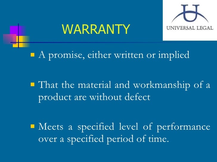 Guarantee And Warranty
