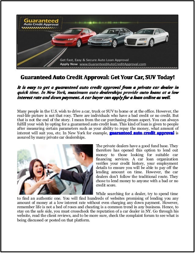 get a car without credit