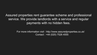 Guaranteed rent london | PPTX