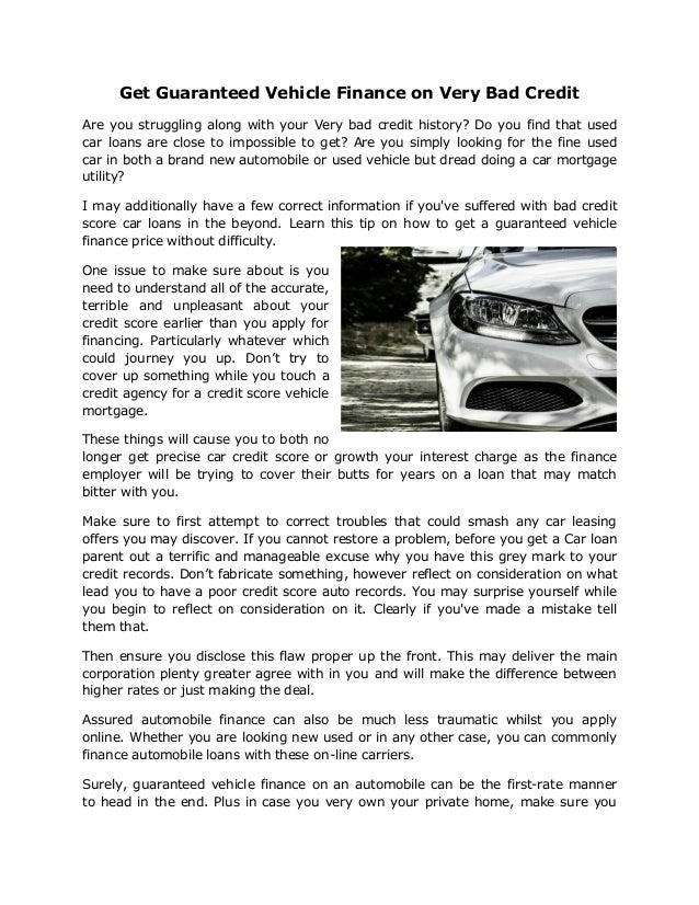 can i get out of car finance