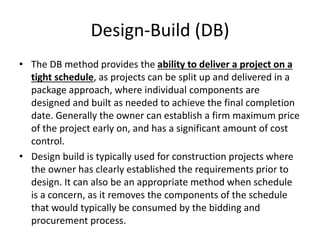 Comprehensive Overview of Project Delivery Approaches in Construction ...