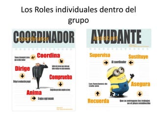 Los Roles individuales dentro del
grupo
 