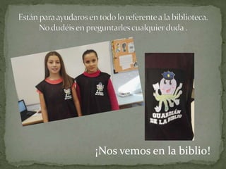 ¡Nos vemos en la biblio!
 