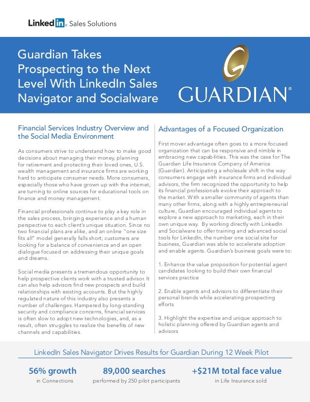 Guardian Life takes prospecting to the next level with LinkedIn Sales…