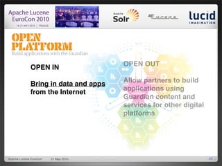 OPEN OUT
             OPEN IN
                                      Allow partners to build
             Bring in data and...
