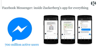 Facebook Messenger: inside Zuckerberg's app for everything
700 million active users
 
