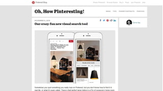 Pinterest introduces visual search
 
