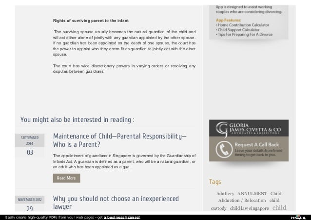 Guardianship of child in singapore