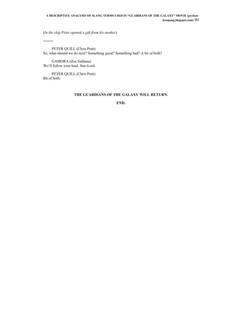 Guardians of the galaxy movie transcript / Movie Script of Guardians of ...