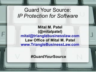 Guard Your Source: IP Protection for Software ,[object Object]